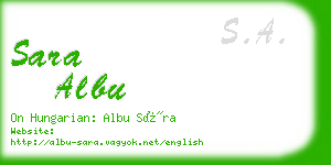 sara albu business card